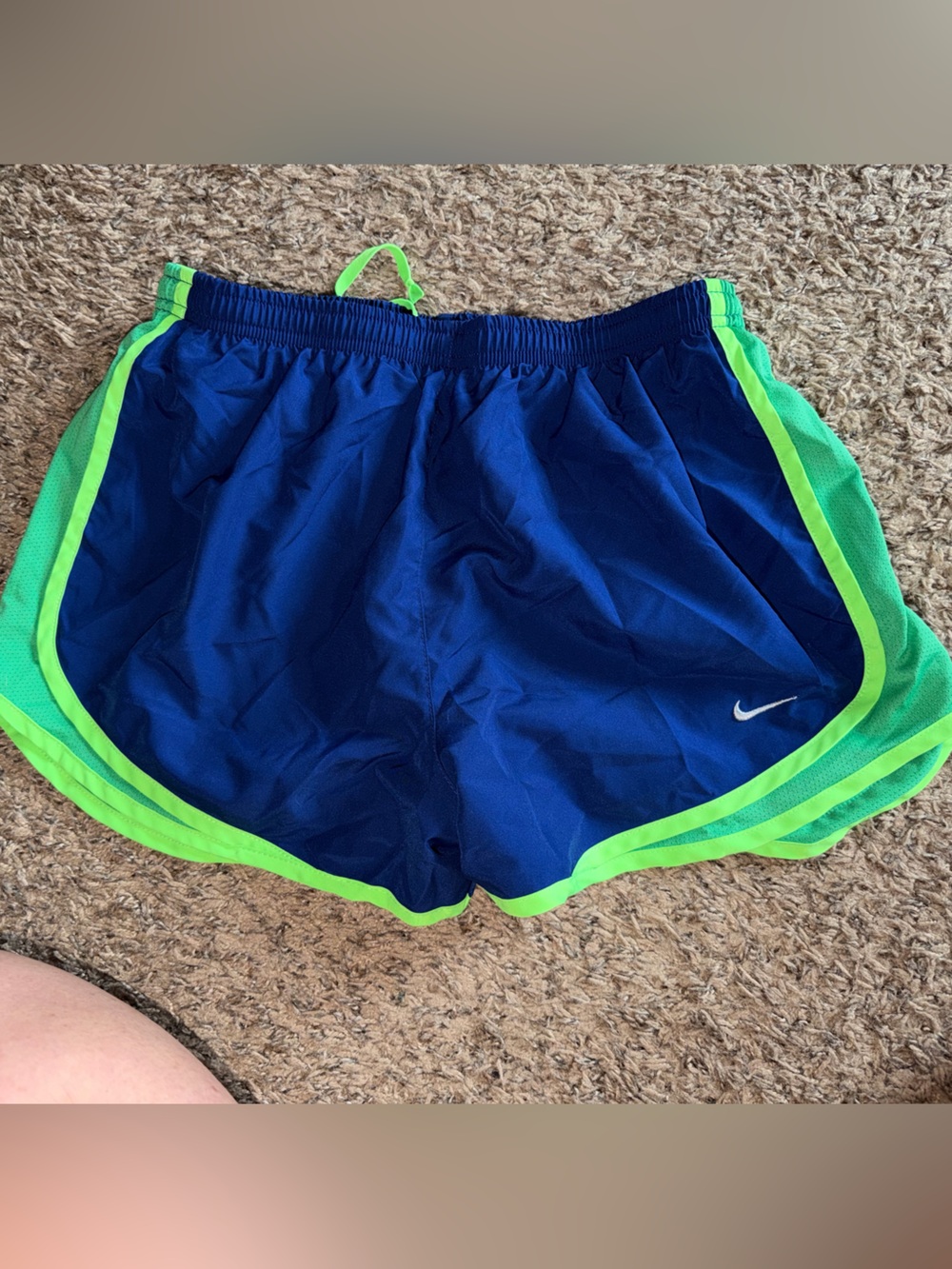 Nike Royal Blue Shorts with Neon Green Trim